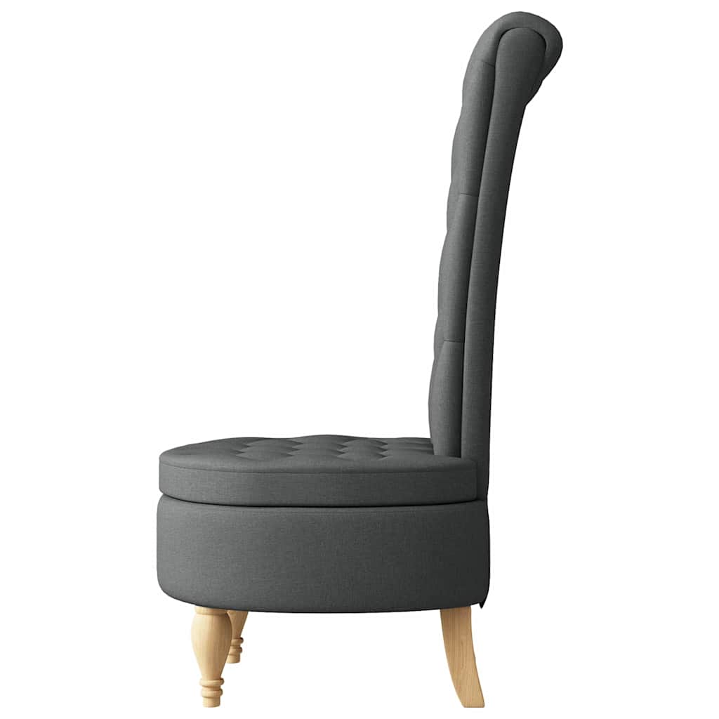 vidaXL Fotel typu slipper Ciemnoszary 56,5 x 70 x 110 cm tkanina