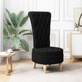 vidaXL Fotel typu slipper Czarny 56,5 x 70 x 110 cm tkanina