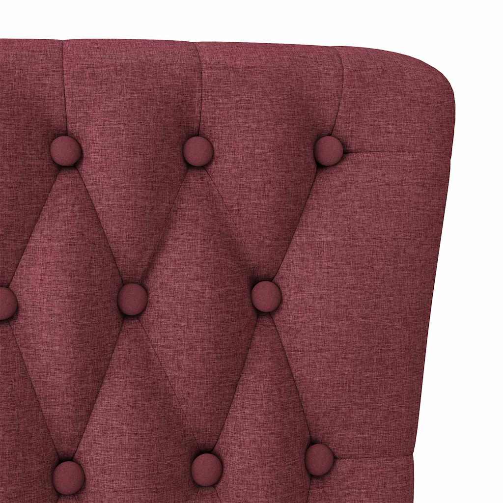 vidaXL Fotel typu slipper Czerwone wino 56,5 x 70 x 110 cm tkanina