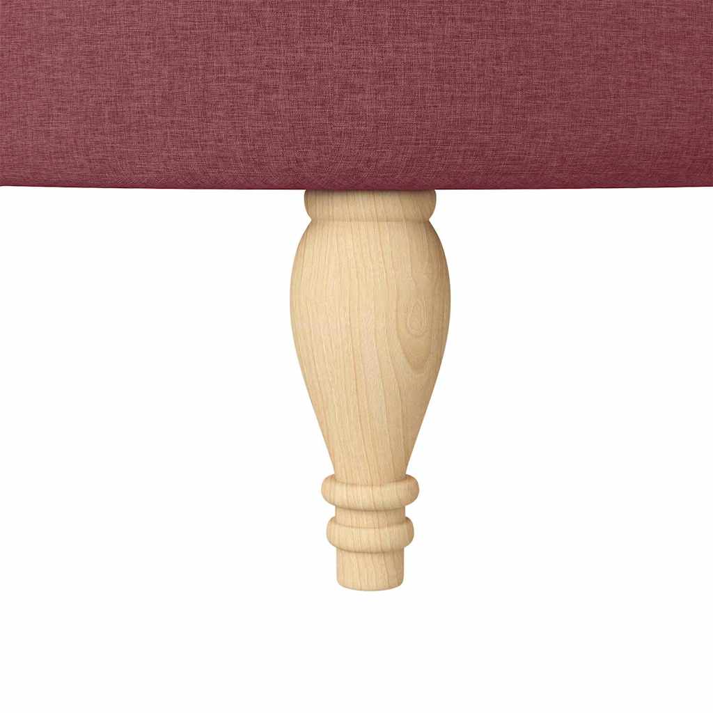 vidaXL Fotel typu slipper Czerwone wino 56,5 x 70 x 110 cm tkanina