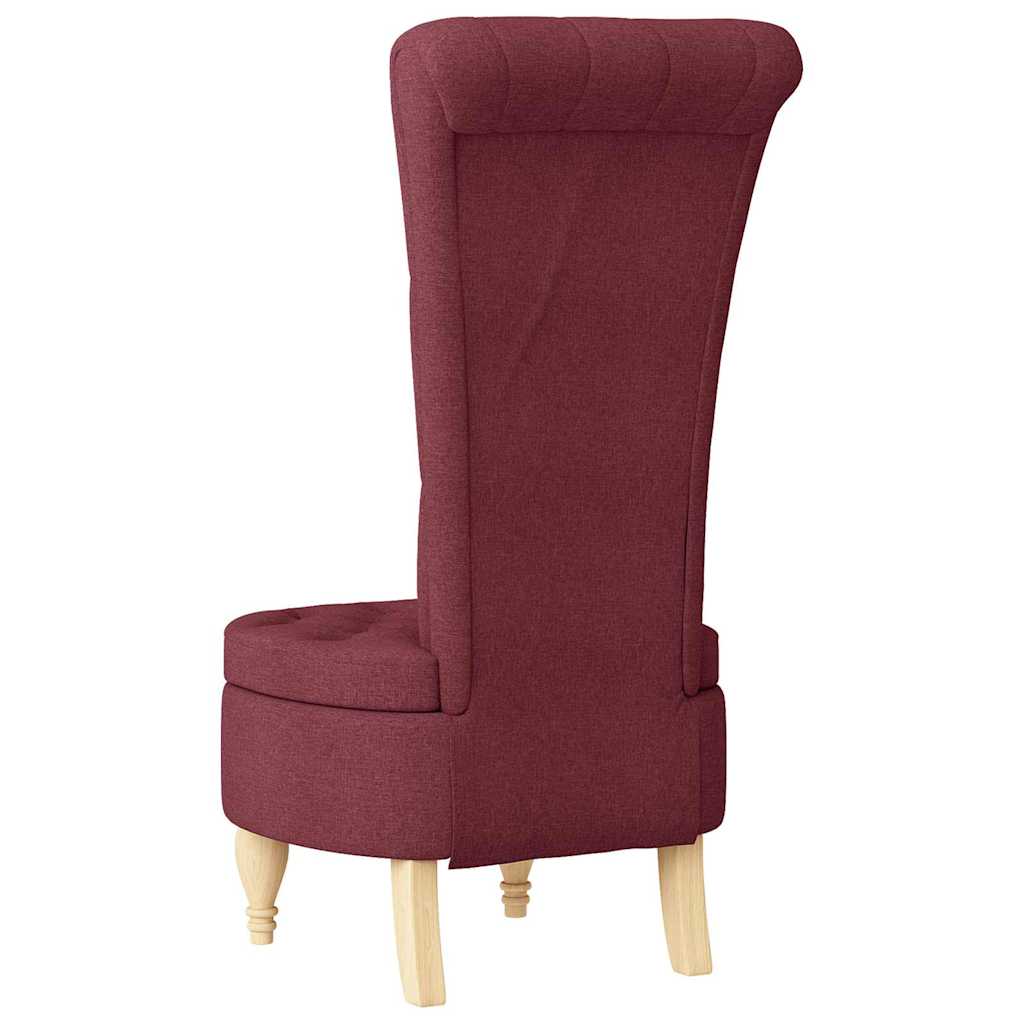 vidaXL Fotel typu slipper Czerwone wino 56,5 x 70 x 110 cm tkanina