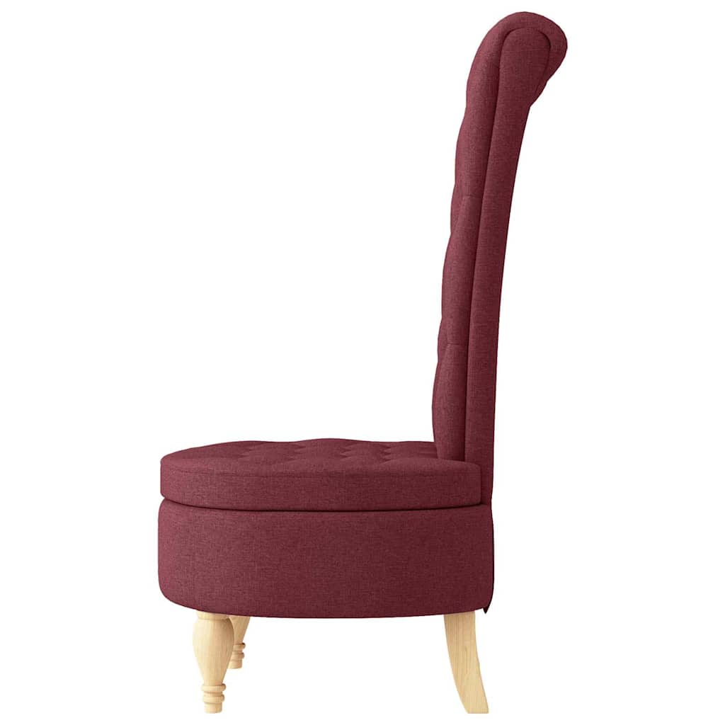 vidaXL Fotel typu slipper Czerwone wino 56,5 x 70 x 110 cm tkanina