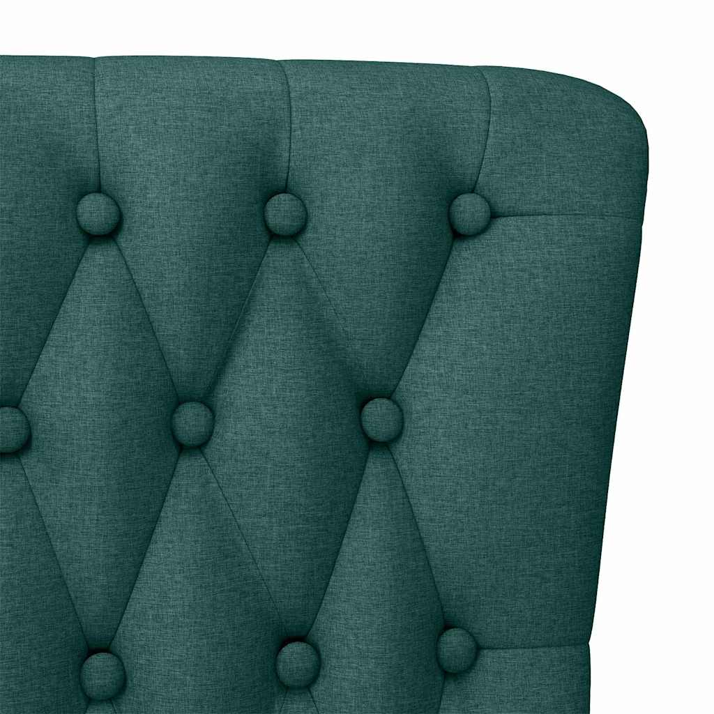 vidaXL Fotel typu slipper Ciemna zieleń 56,5 x 70 x 110 cm tkanina