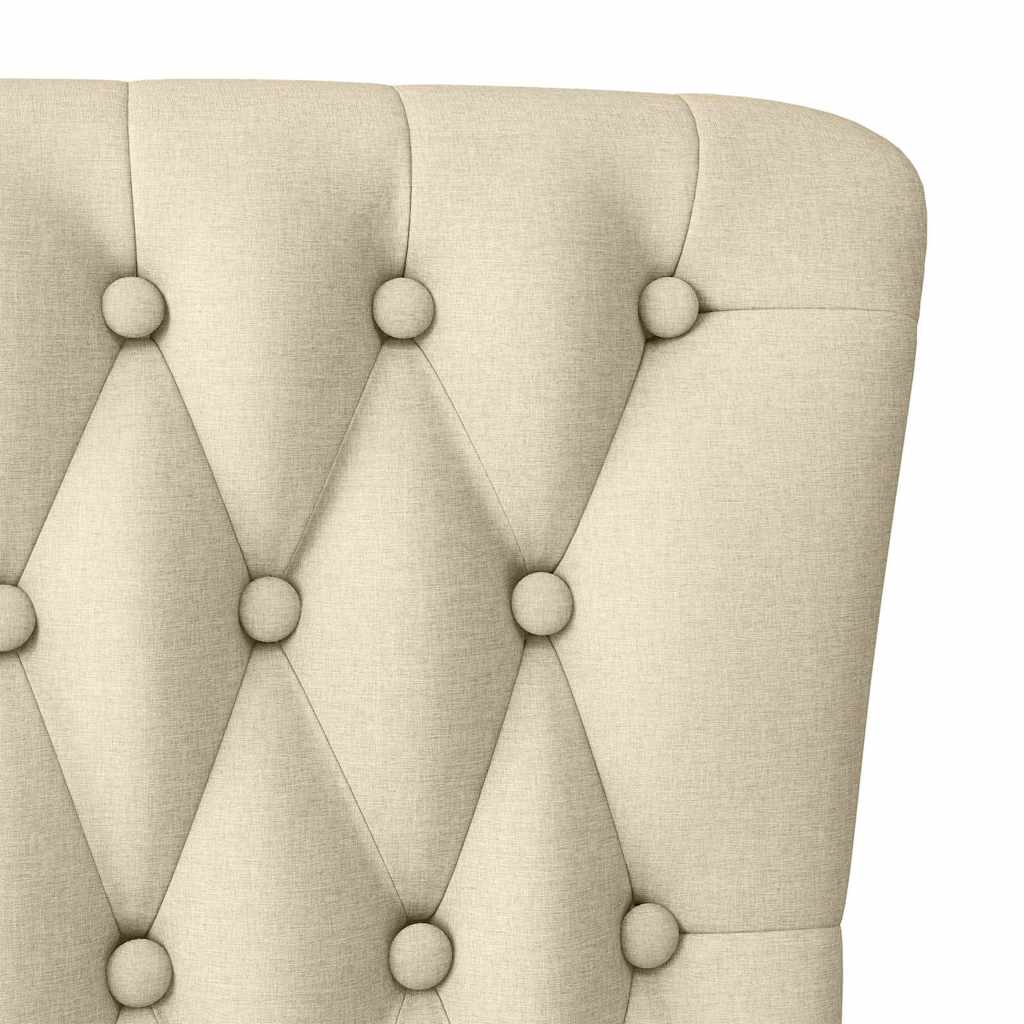 vidaXL Fotel typu slipper Kremowy 56,5 x 70 x 110 cm tkanina