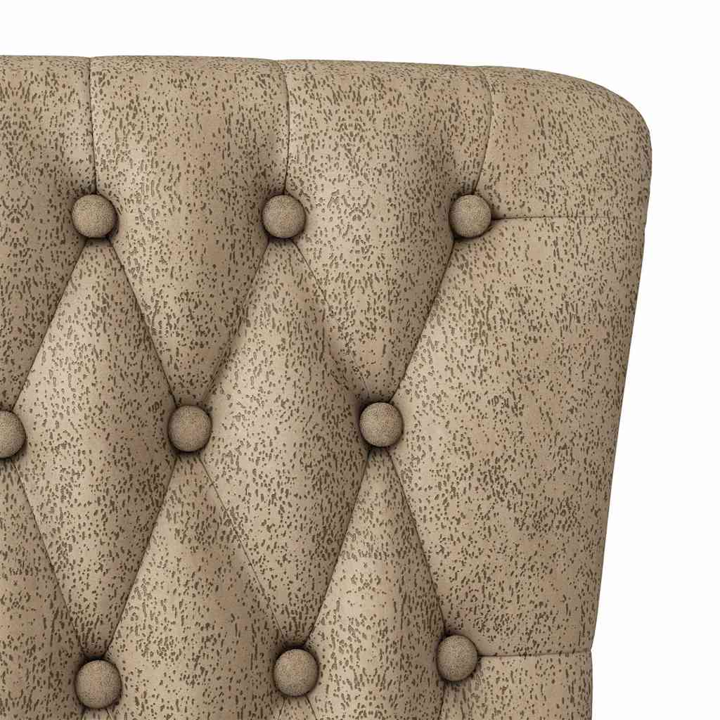 vidaXL Fotel typu slipper Jasnoszary 56,5 x 70 x 110 cm Skóra zamszowa