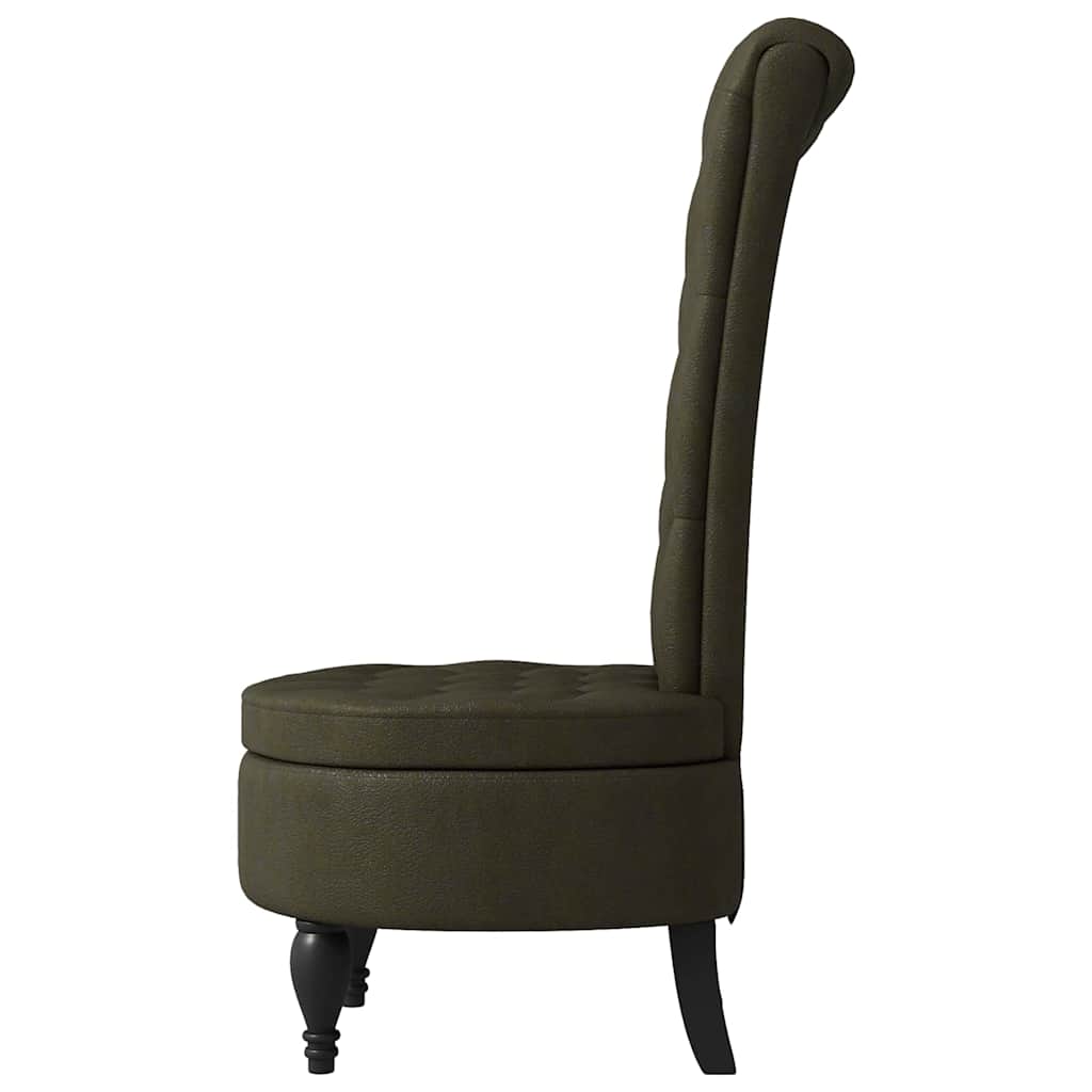 vidaXL Fotel typu slipper Zielony wojskowy 56,5 x 70 x 110 cm