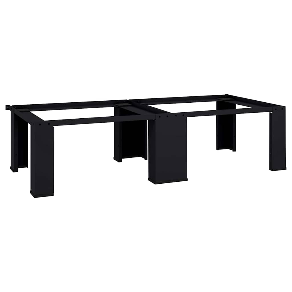 vidaXL Podstawka na Pralkę 2 pcs Czarny 127 x 54,5 x 32,5 cm Stal