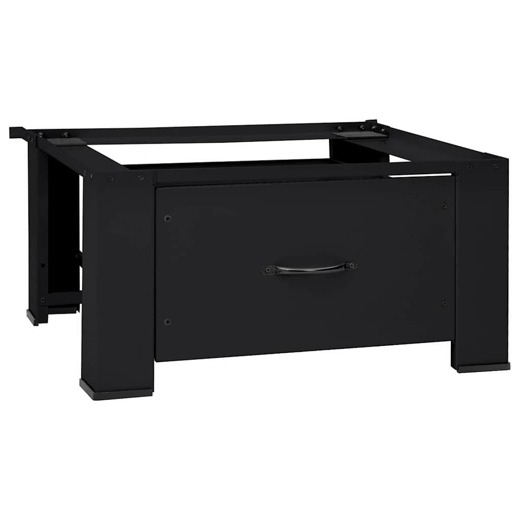 vidaXL Podstawka na Pralkę Czarny 64 x 55 x 32,5 cm Stal