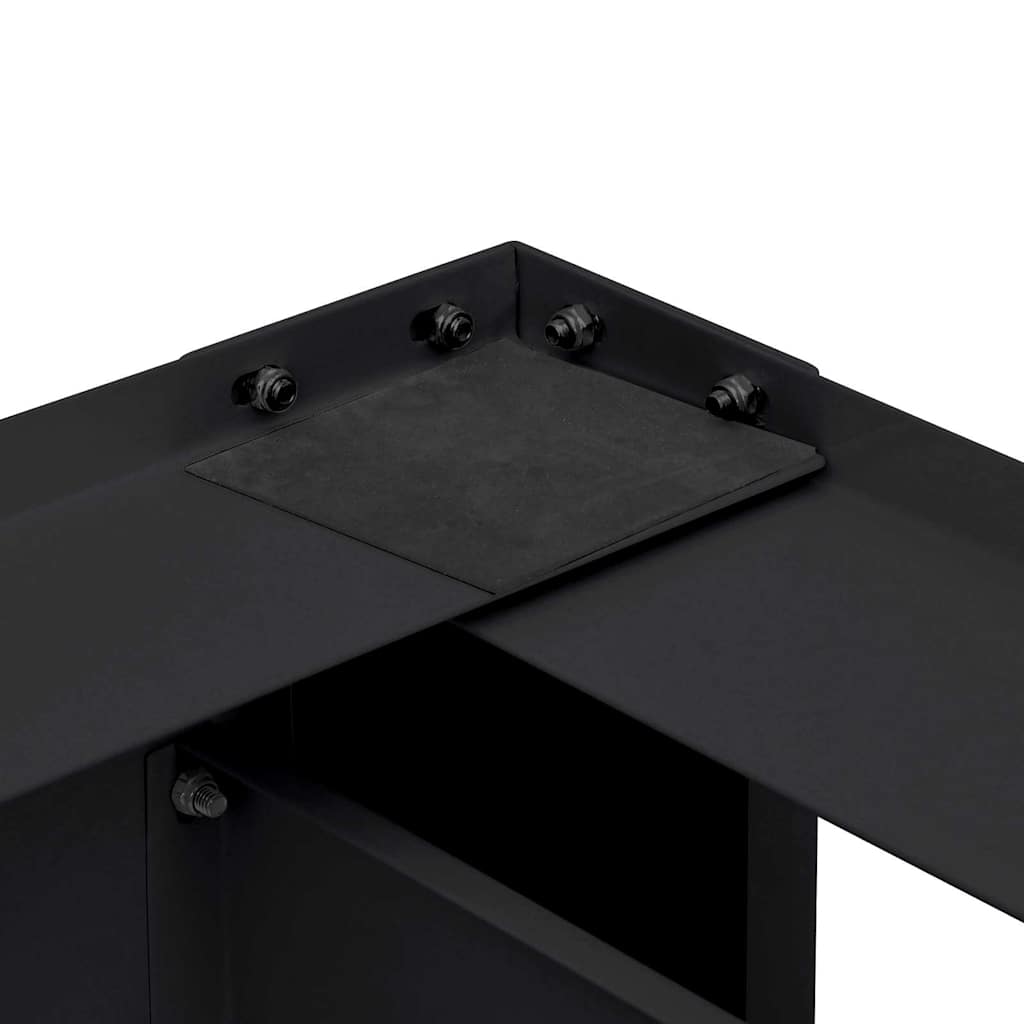 vidaXL Podstawka na Pralkę 2 pcs Czarny 127 x 54,5 x 32,5 cm Stal