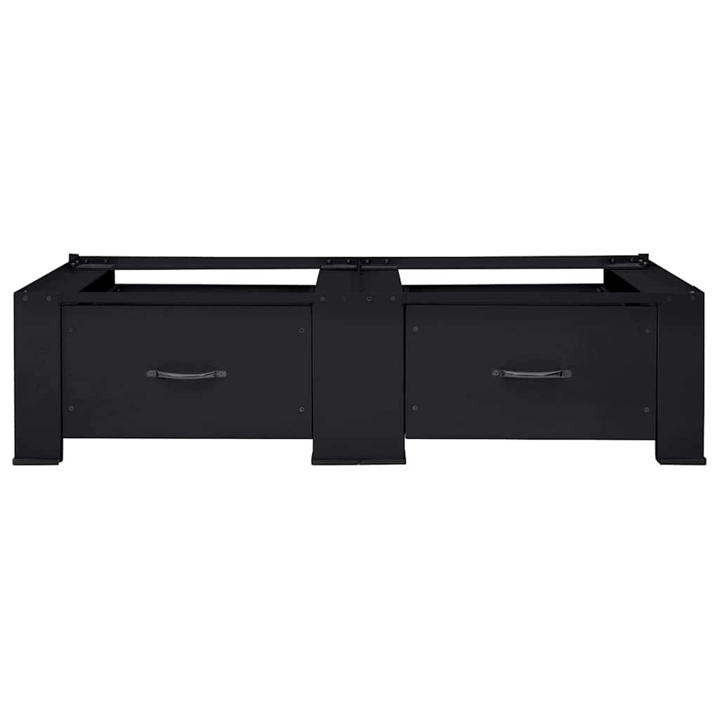 vidaXL Podstawka na Pralkę 2 pcs Czarny 127 x 54,5 x 32,5 cm Stal