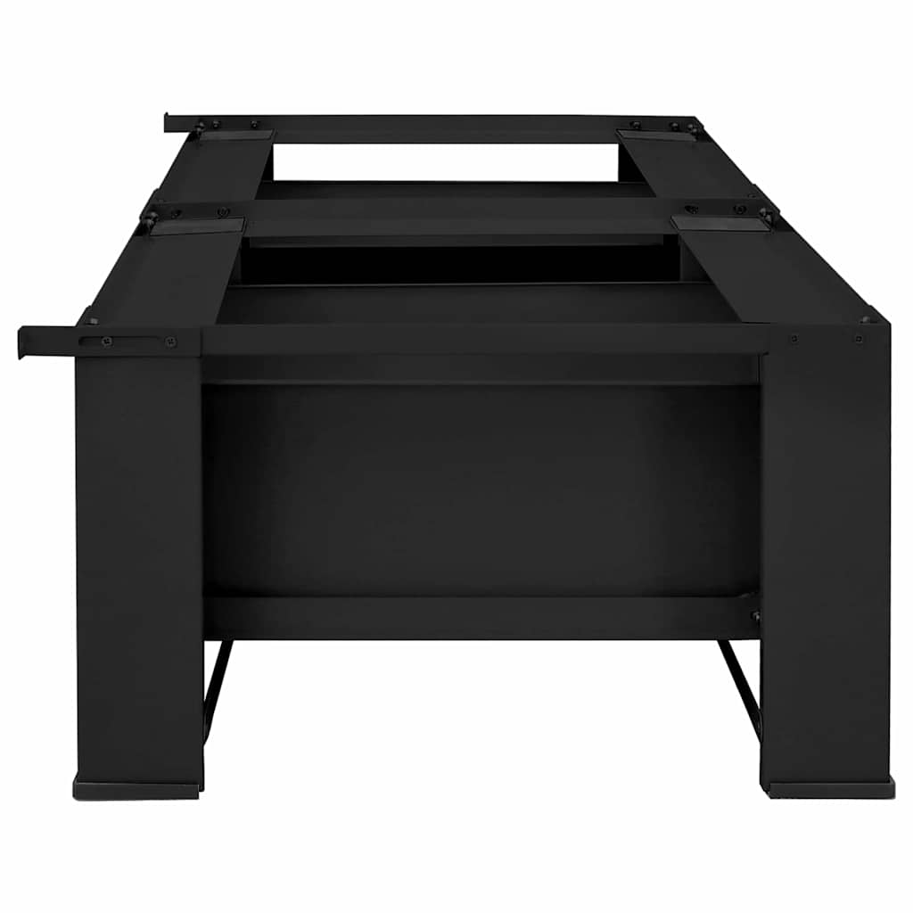 vidaXL Podstawka na Pralkę 2 pcs Czarny 127 x 54,5 x 32,5 cm Stal