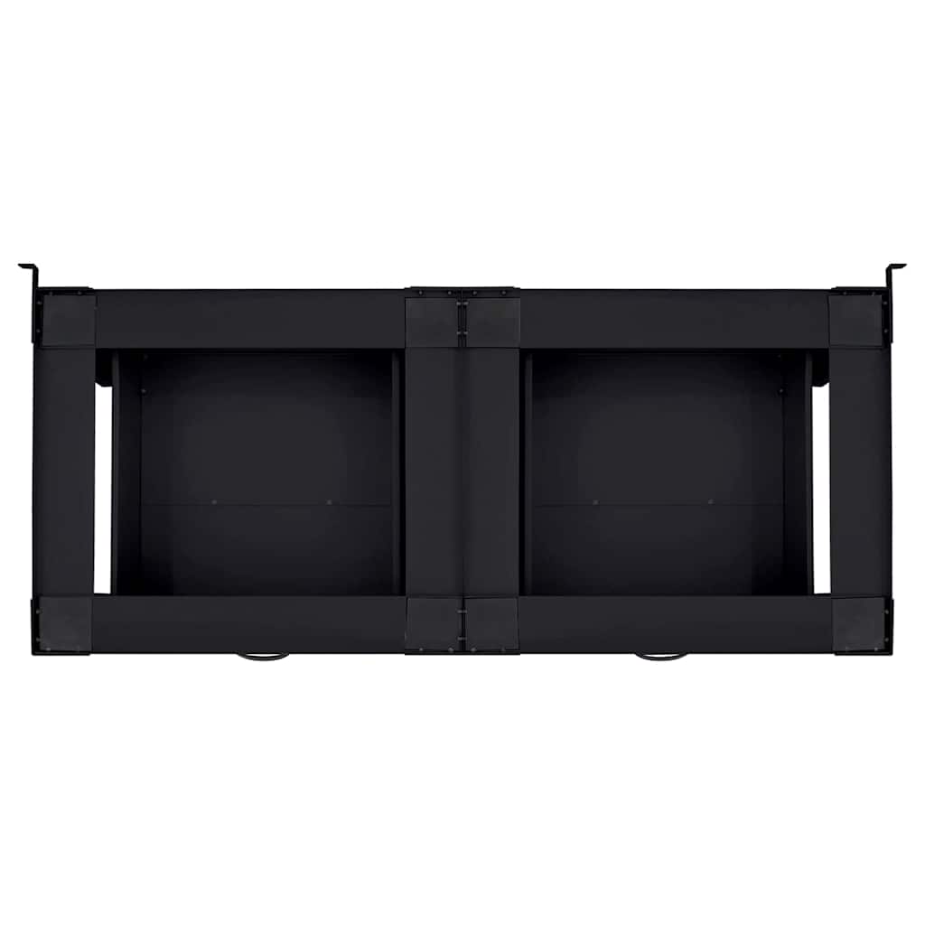 vidaXL Podstawka na Pralkę 2 pcs Czarny 127 x 54,5 x 32,5 cm Stal