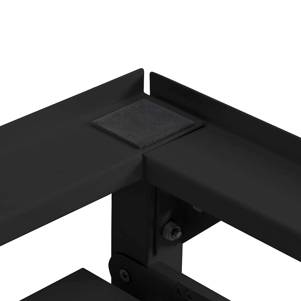 vidaXL Podstawka na Pralkę 2 pcs Czarny 120 x 56 x 52 cm Stal