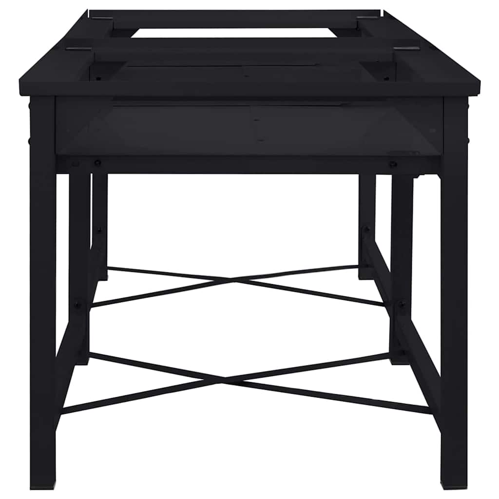 vidaXL Podstawka na Pralkę 2 pcs Czarny 120 x 56 x 52 cm Stal