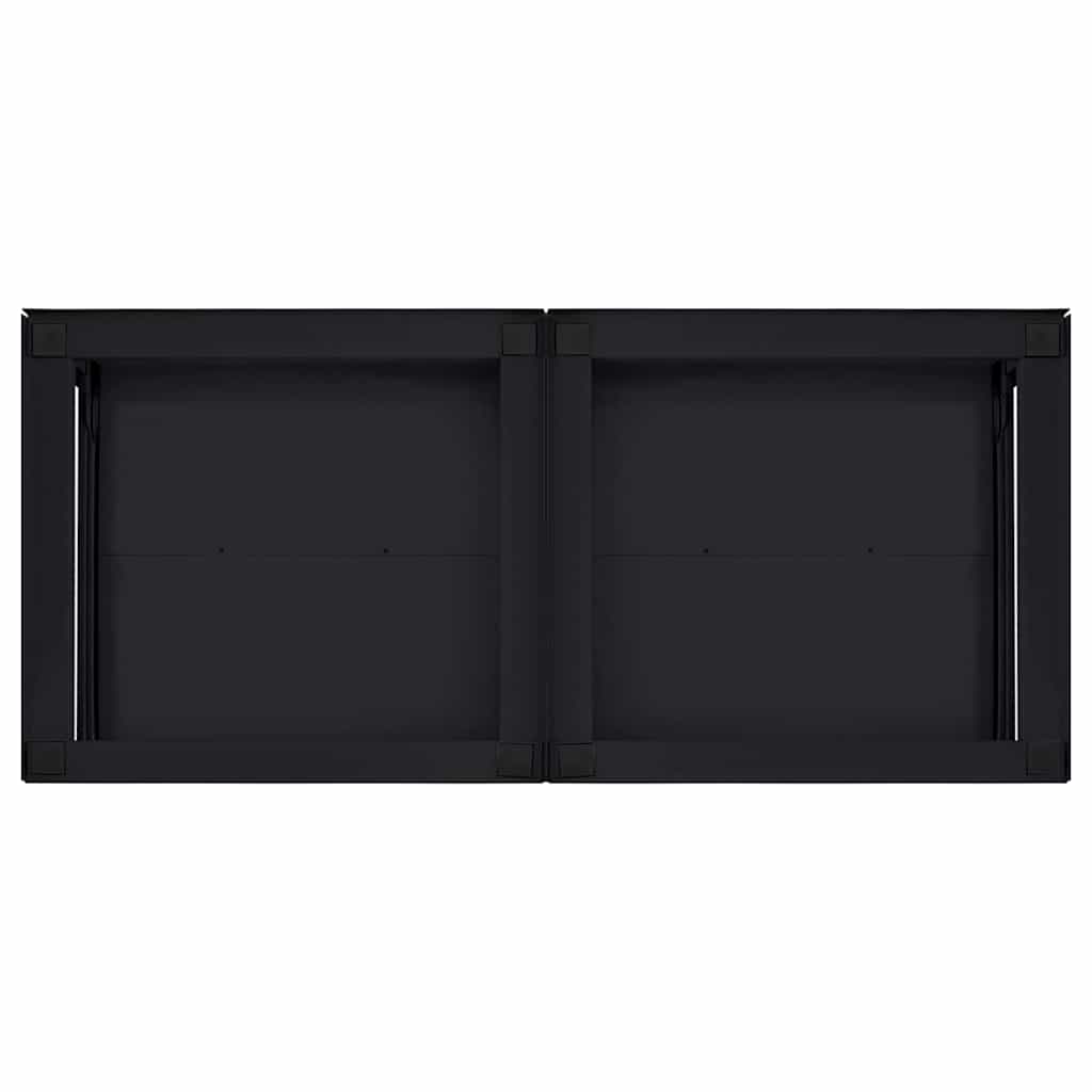 vidaXL Podstawka na Pralkę 2 pcs Czarny 120 x 56 x 52 cm Stal