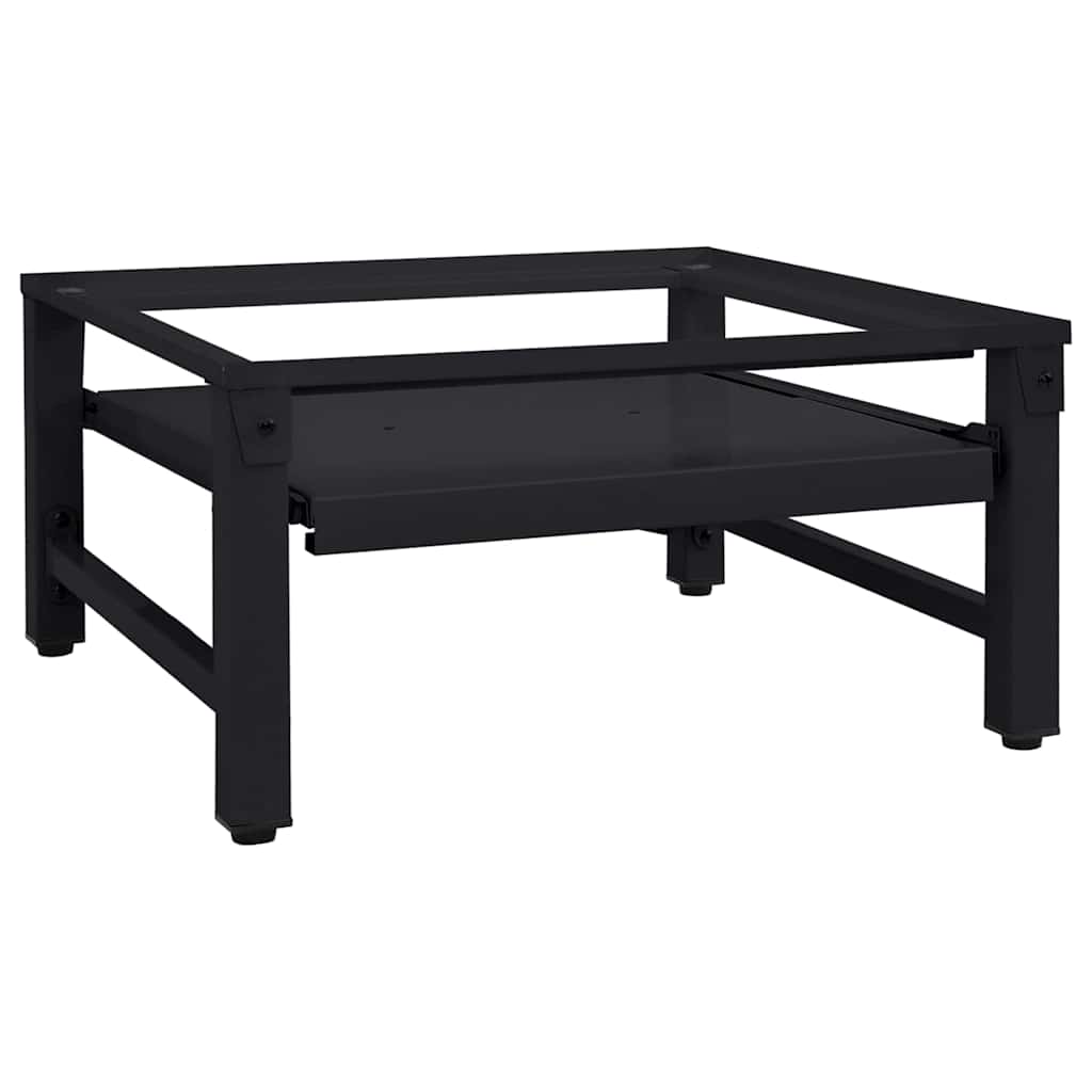 vidaXL Podstawka na Pralkę Czarny 62 x 60,5 x 32,5 cm Stal