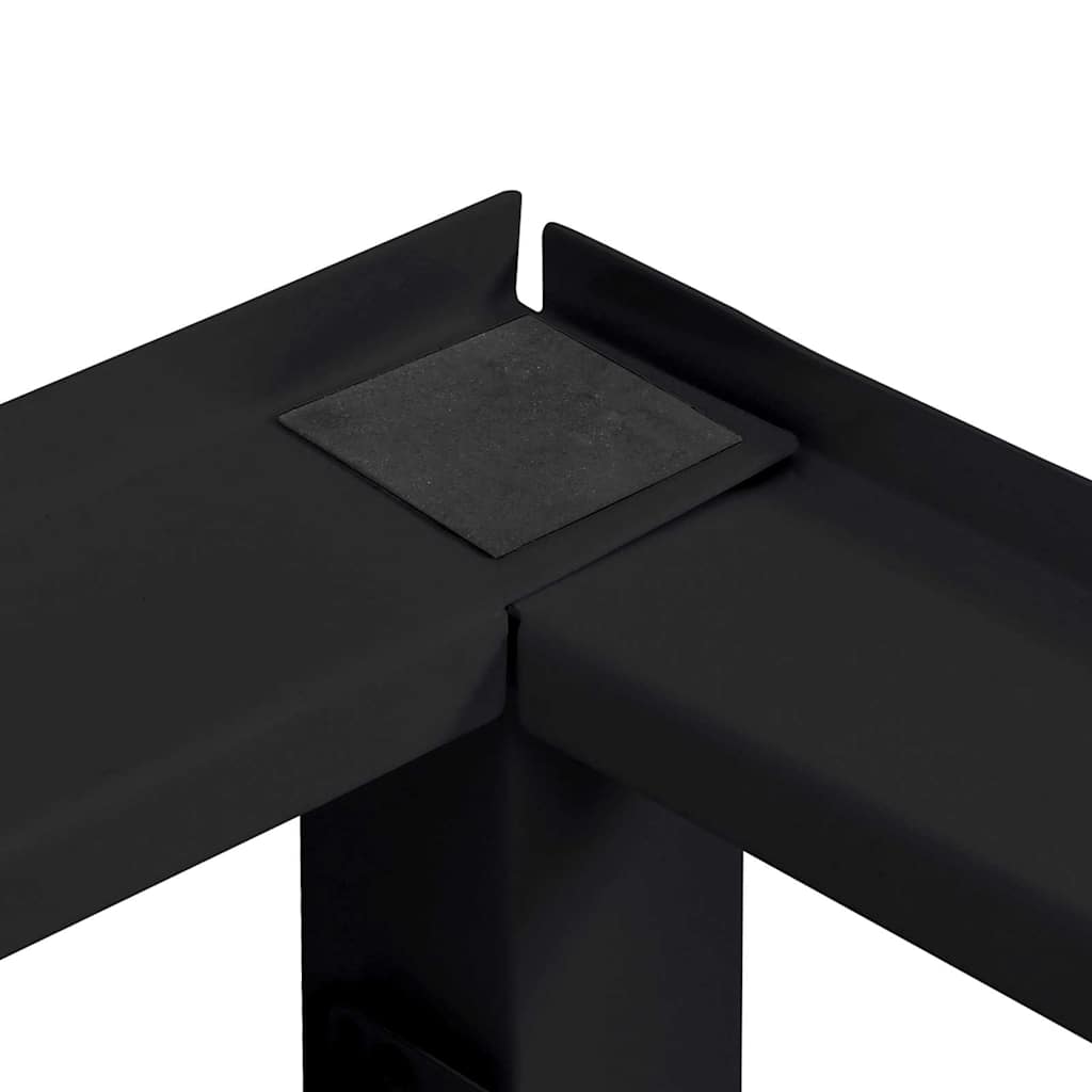 vidaXL Podstawka na Pralkę 2 pcs Czarny 124,5 x 61,5 x 32,5 cm Stal