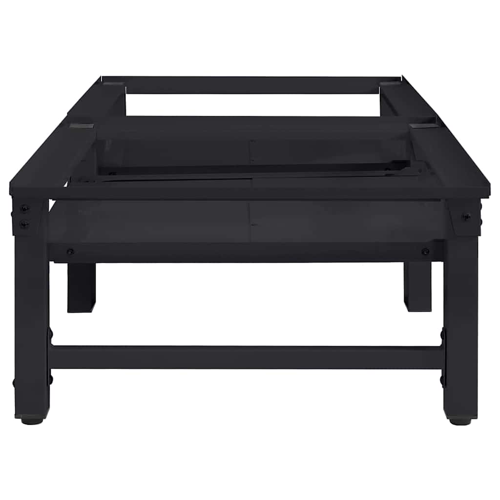 vidaXL Podstawka na Pralkę 2 pcs Czarny 124,5 x 61,5 x 32,5 cm Stal
