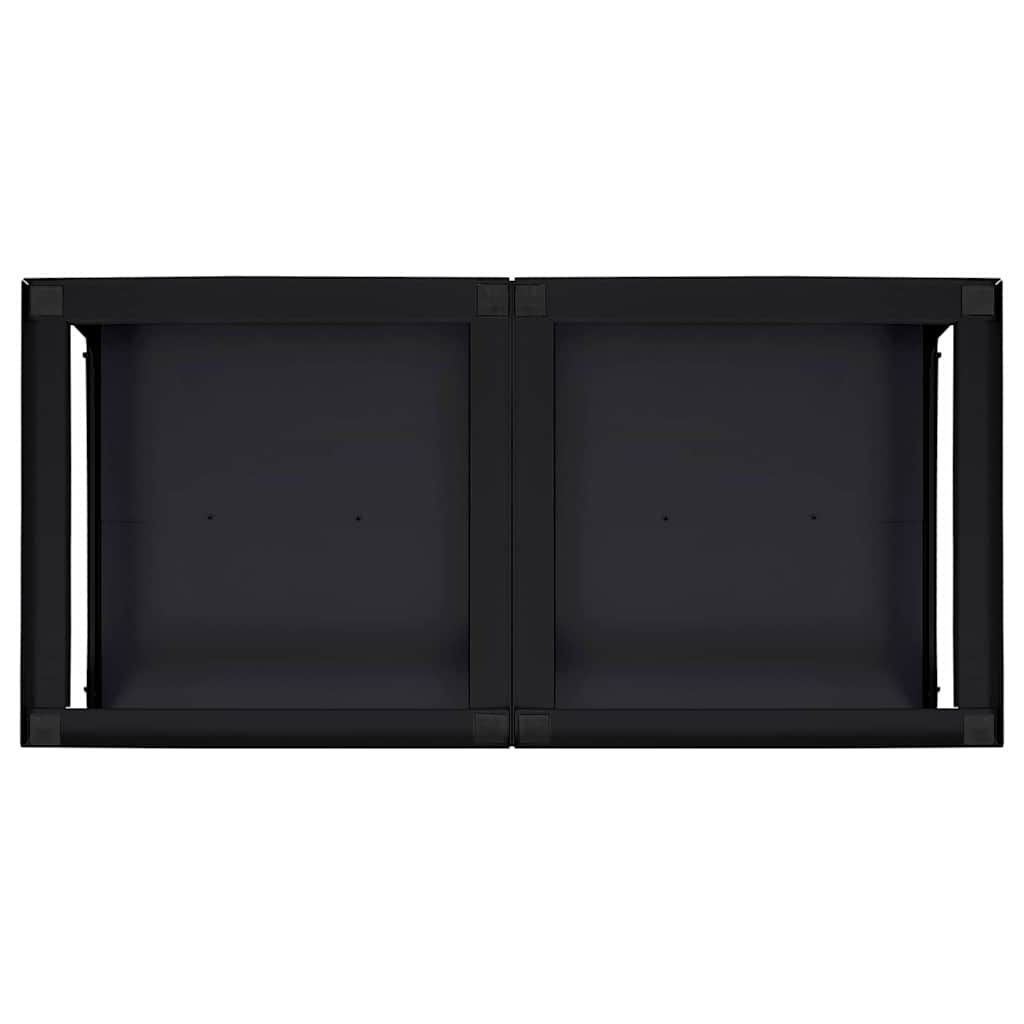vidaXL Podstawka na Pralkę 2 pcs Czarny 124,5 x 61,5 x 32,5 cm Stal