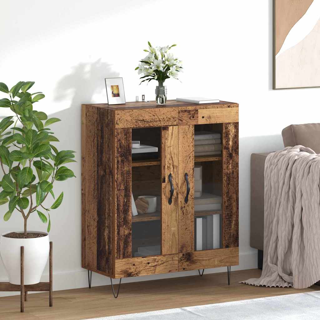 vidaXL Bufet Stare drewno 69,5 x 34 x 90 cm Materiał drewnopochodny