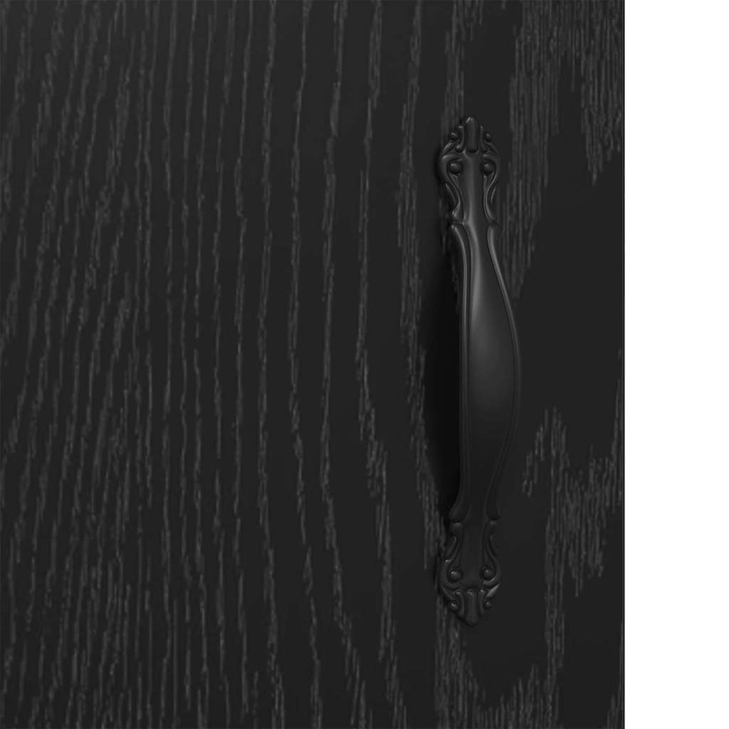vidaXL Bufet Czarny Dąb 69,5 x 34 x 90 cm Materiał drewnopochodny