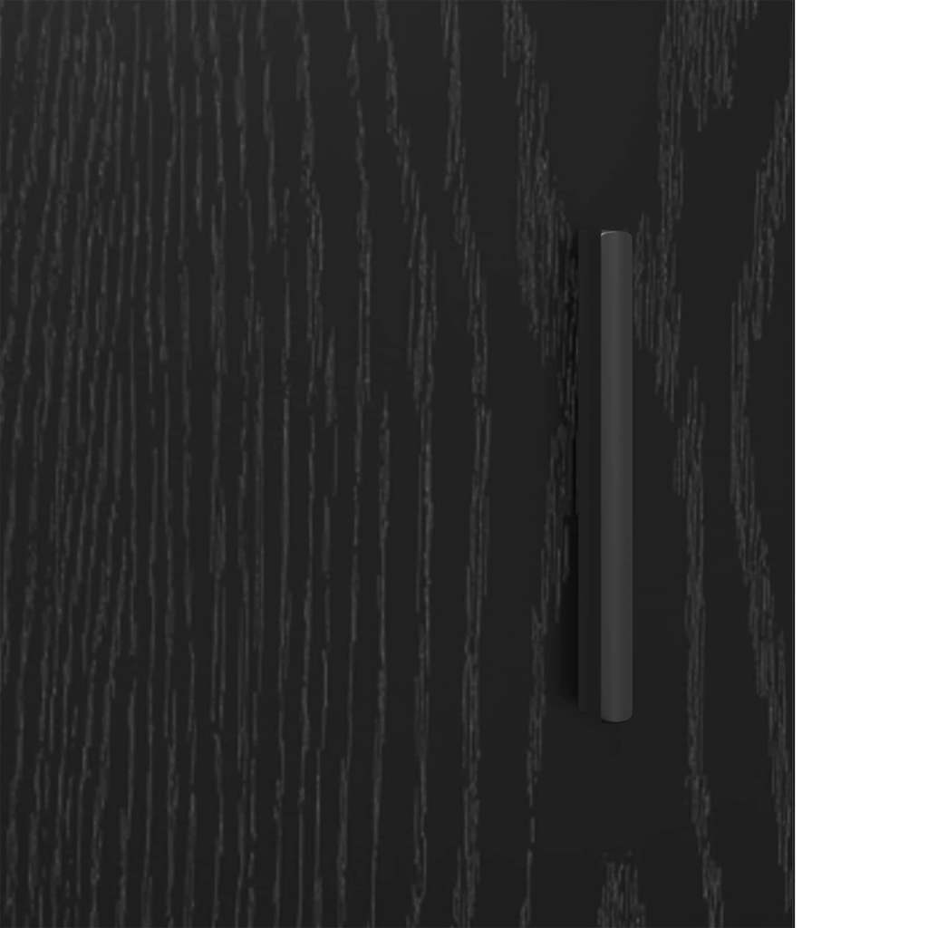 vidaXL Bufet Czarny Dąb 69,5 x 34 x 90 cm Materiał drewnopochodny