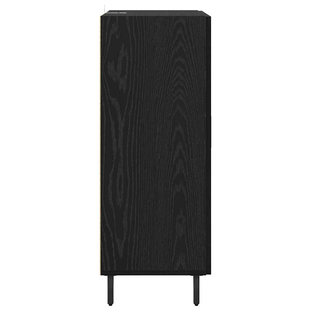 vidaXL Bufet Czarny Dąb 69,5 x 34 x 90 cm Materiał drewnopochodny