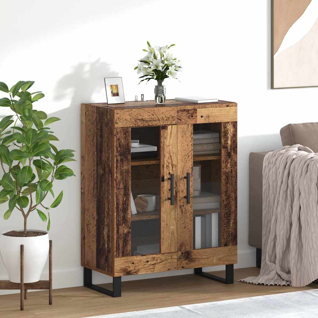 vidaXL Bufet Stare drewno 69,5 x 34 x 90 cm Materiał drewnopochodny