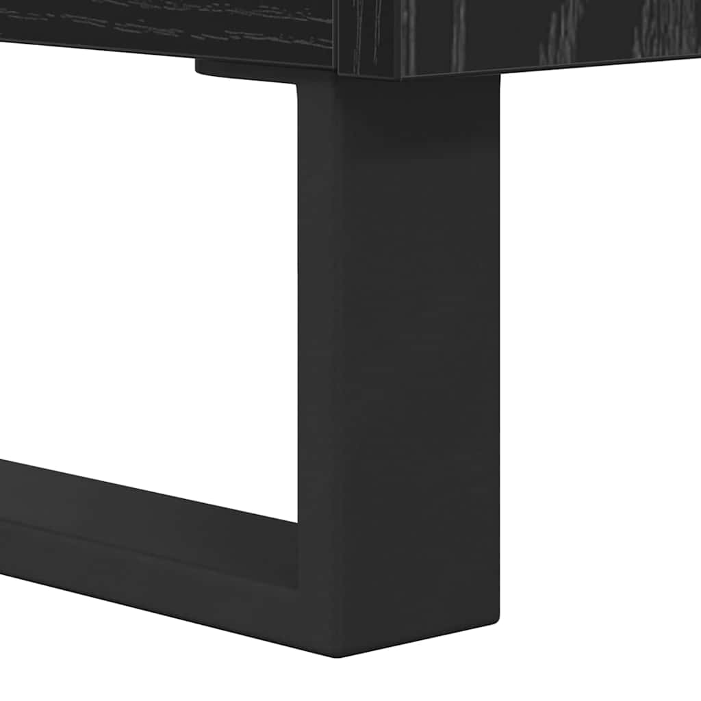 vidaXL Bufet Czarny Dąb 69,5 x 34 x 90 cm Materiał drewnopochodny