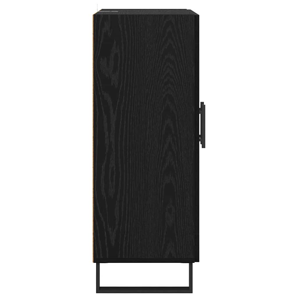 vidaXL Bufet Czarny Dąb 69,5 x 34 x 90 cm Materiał drewnopochodny