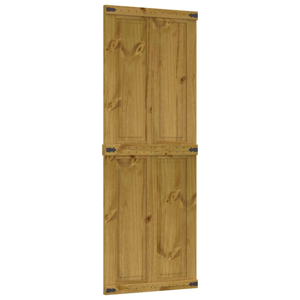 vidaXL Drzwi do stodoły Corona Miodowy Brąz 80 x 210 cm