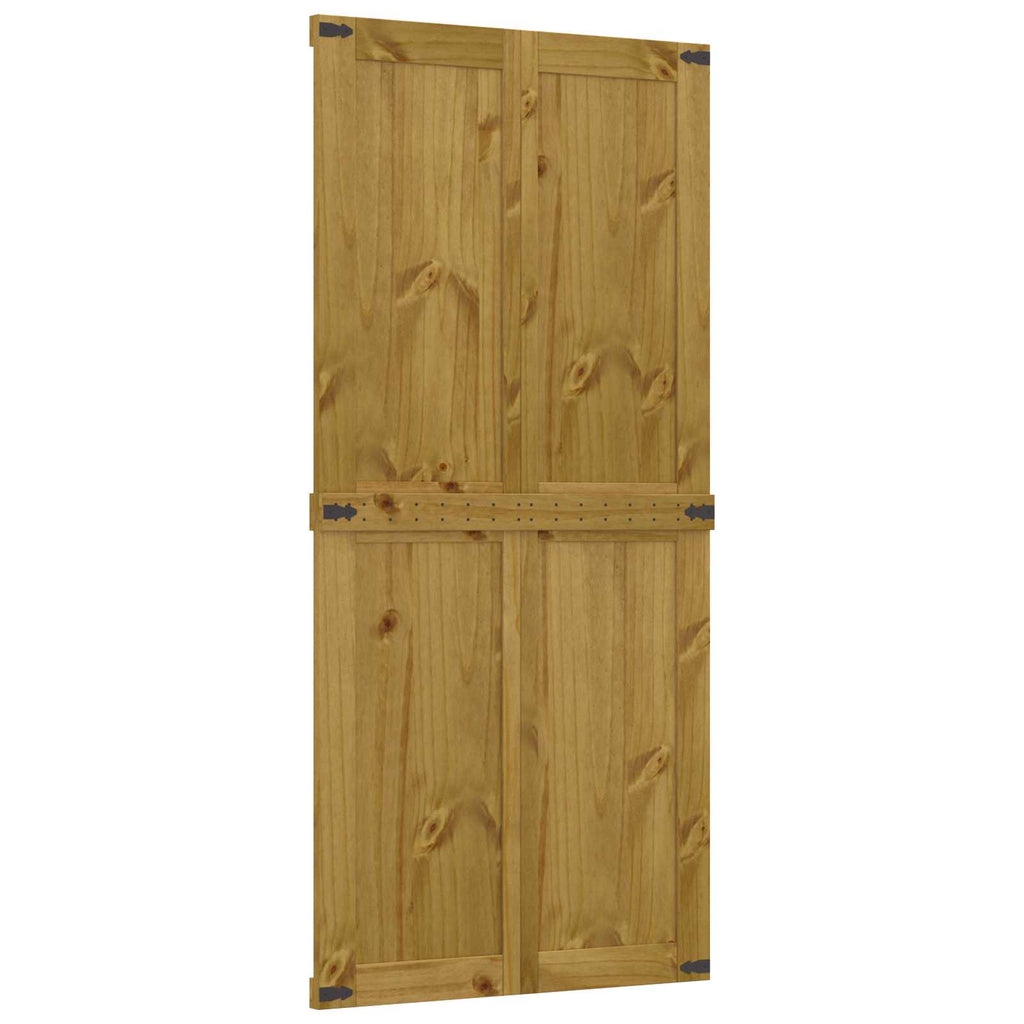 vidaXL Drzwi do stodoły Corona Miodowy Brąz 90 x 210 cm