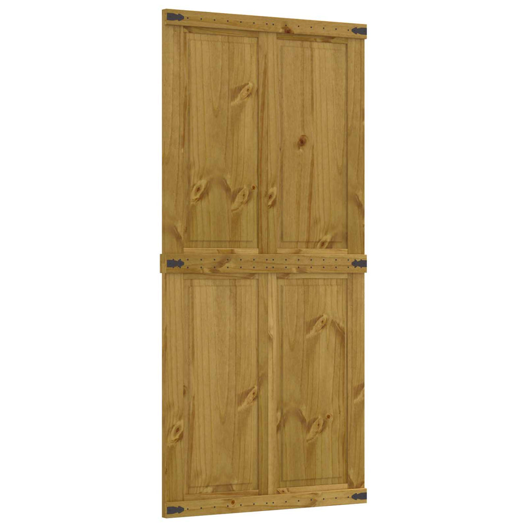 vidaXL Drzwi do stodoły Corona Miodowy Brąz 90 x 210 cm