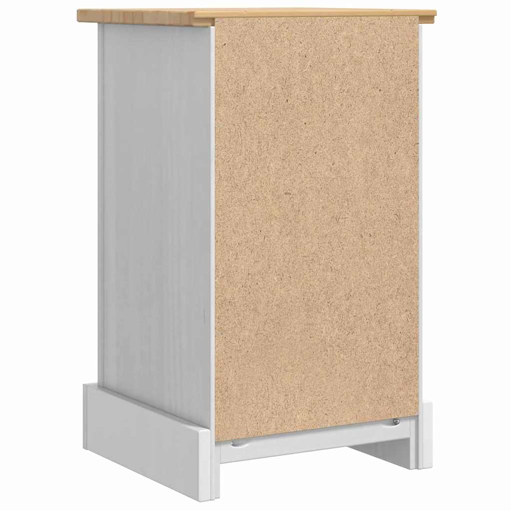 vidaXL Stolik nocny Corona Biały 35 x 32,5 x 58 cm Lite drewno sosnowe