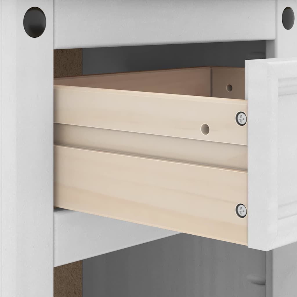 vidaXL Stolik nocny Corona Biały 45 x 35 x 64 cm Lite drewno sosnowe