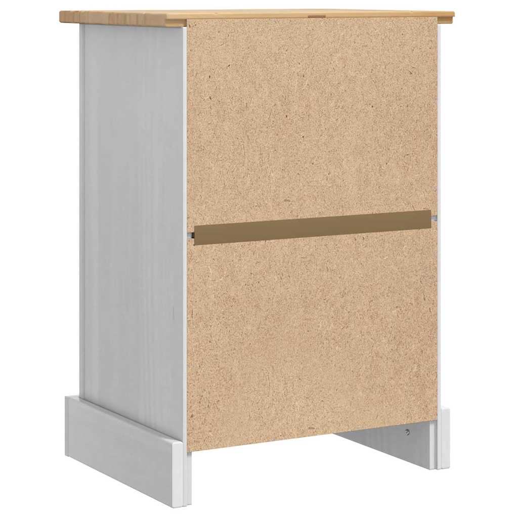 vidaXL Stolik nocny Corona Biały 45 x 35 x 64 cm Lite drewno sosnowe