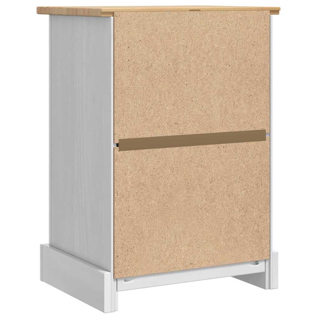 vidaXL Stolik nocny Corona Biały 45 x 35 x 64 cm Lite drewno sosnowe