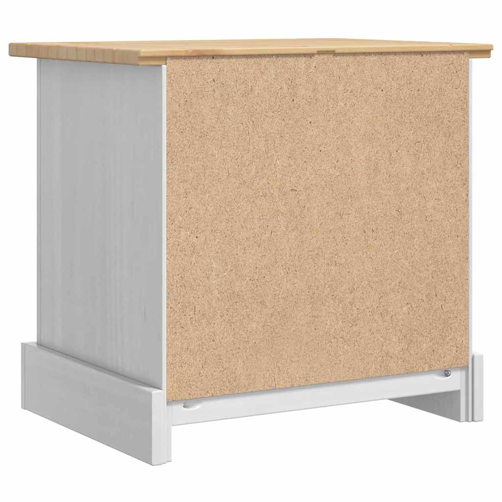 vidaXL Stolik nocny Corona Biały 53 x 39 x 47 cm Lite drewno sosnowe