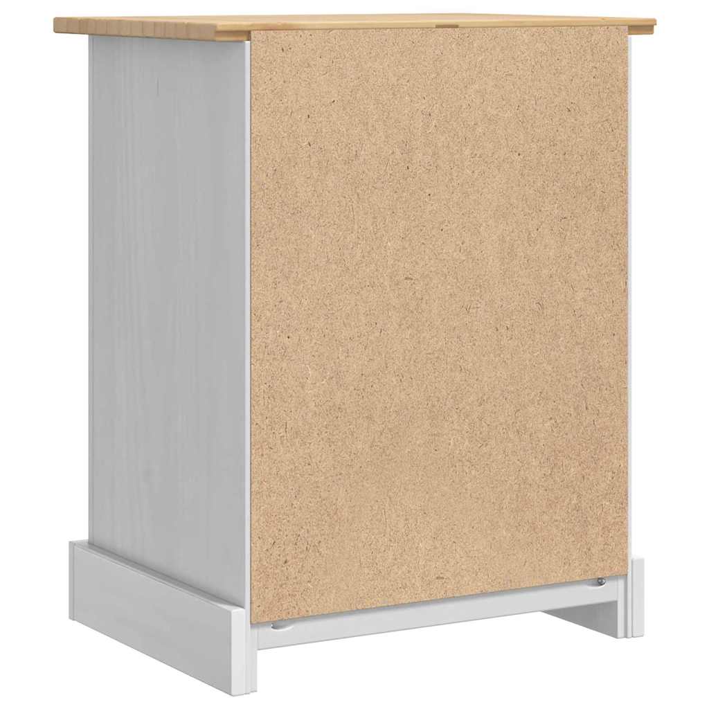 vidaXL Stolik nocny Corona Biały 53 x 39 x 66 cm Lite drewno sosnowe
