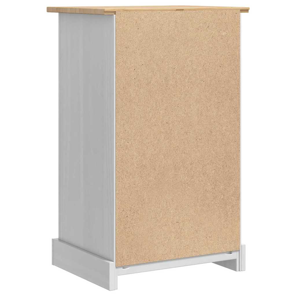 vidaXL Stolik nocny Corona Biały 53 x 39 x 84 cm Lite drewno sosnowe