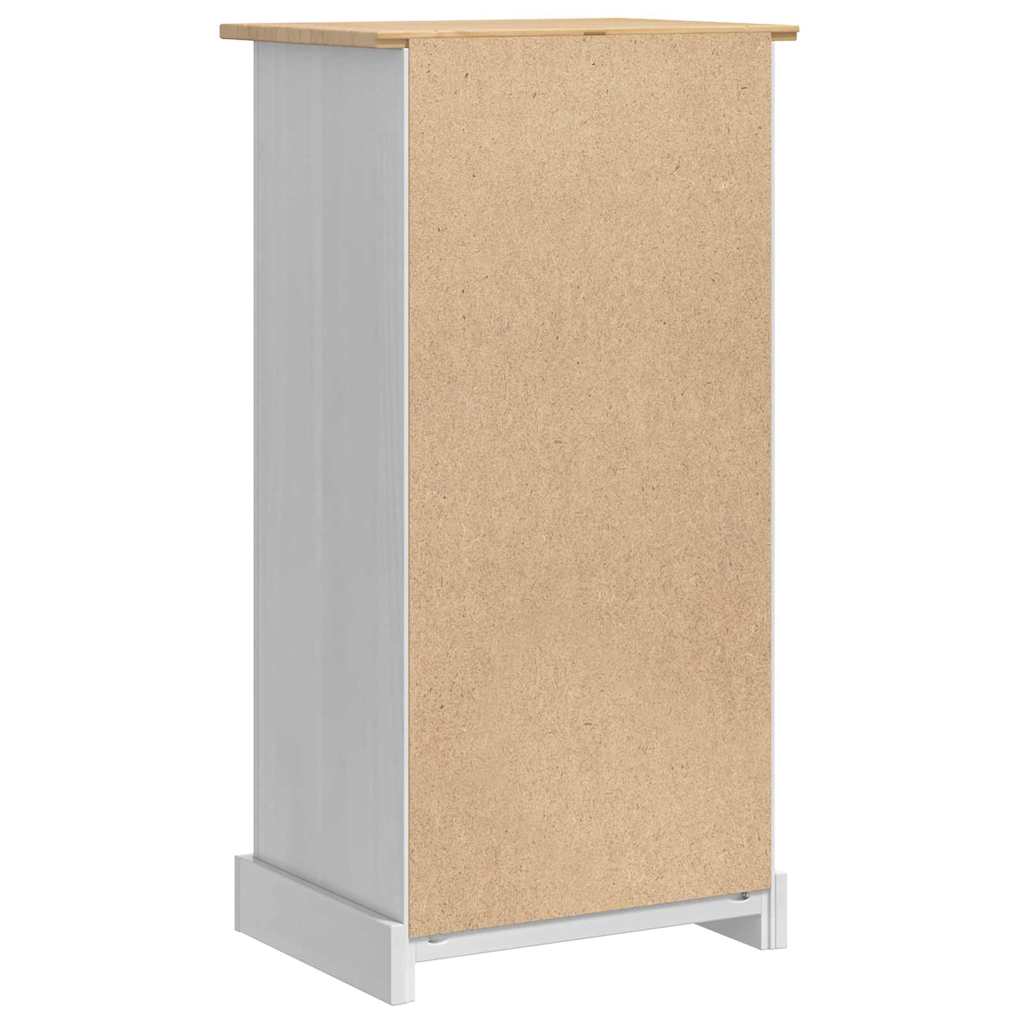 vidaXL Stolik nocny Corona Biały 53 x 39 x 103 cm Lite drewno sosnowe