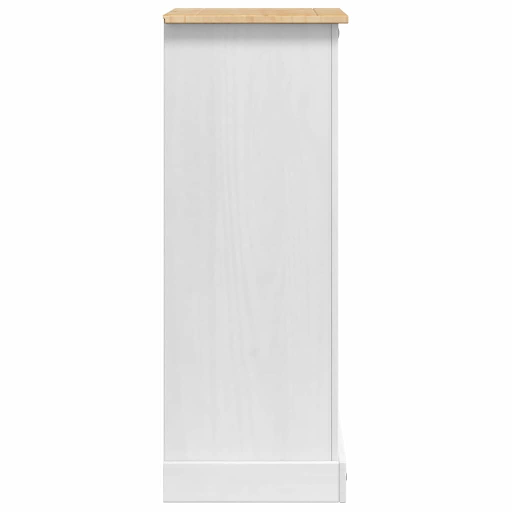 vidaXL Stolik nocny Corona Biały 53 x 39 x 103 cm Lite drewno sosnowe