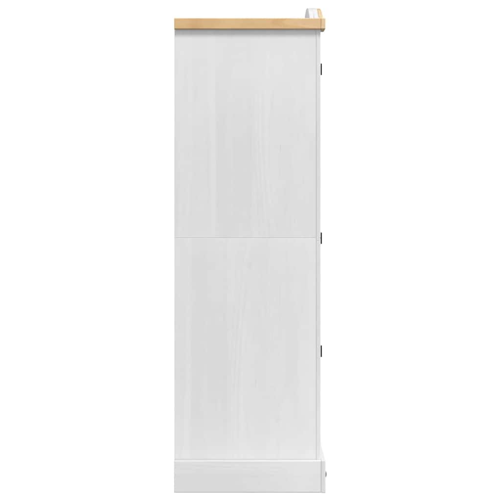 vidaXL Garderoba Corona Biały 101 x 52 x 170 cm Lite drewno sosnowe