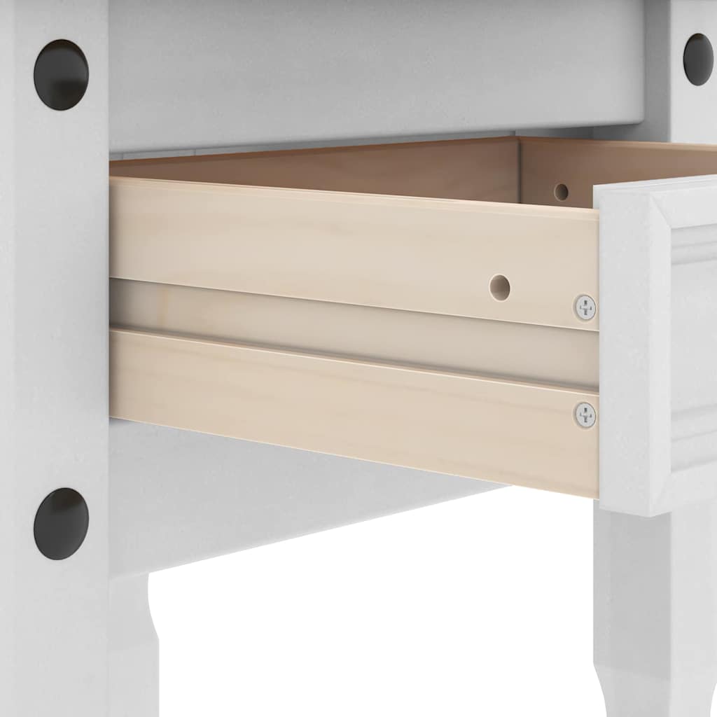 vidaXL Stolik końcowy Corona Biały 50 x 50 x 50 cm Lite drewno sosnowe