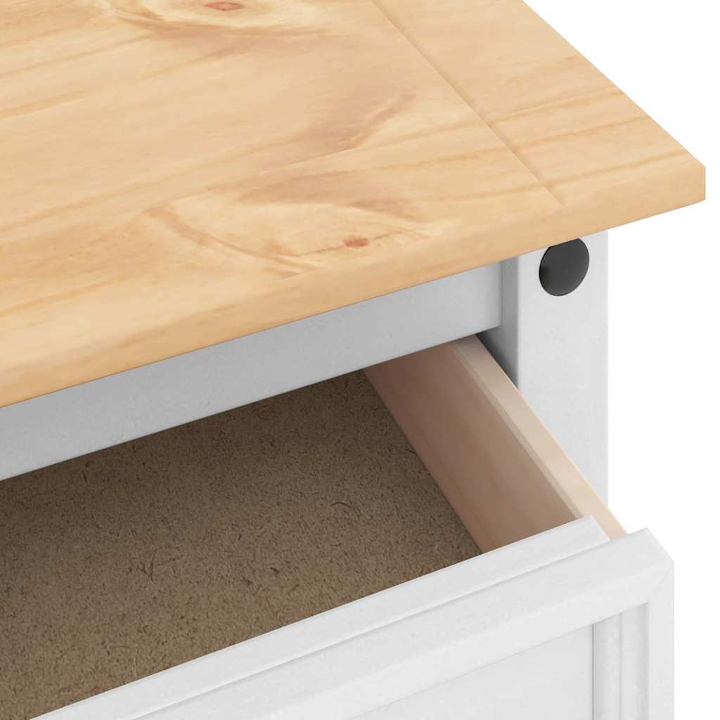 vidaXL Stolik końcowy Corona Biały 50 x 50 x 50 cm Lite drewno sosnowe