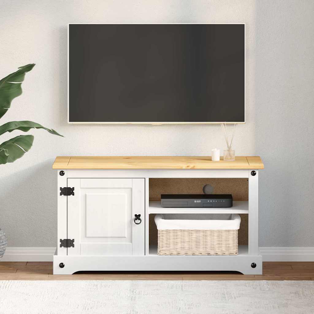 vidaXL Szafka pod telewizor Corona Biały 100 x 40 x 52 cm