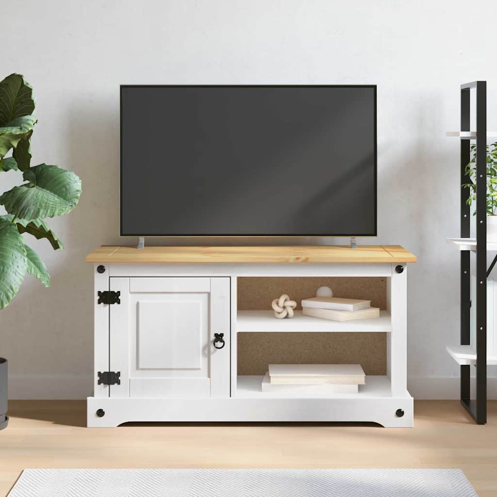 vidaXL Szafka pod telewizor Corona Biały 100 x 40 x 52 cm