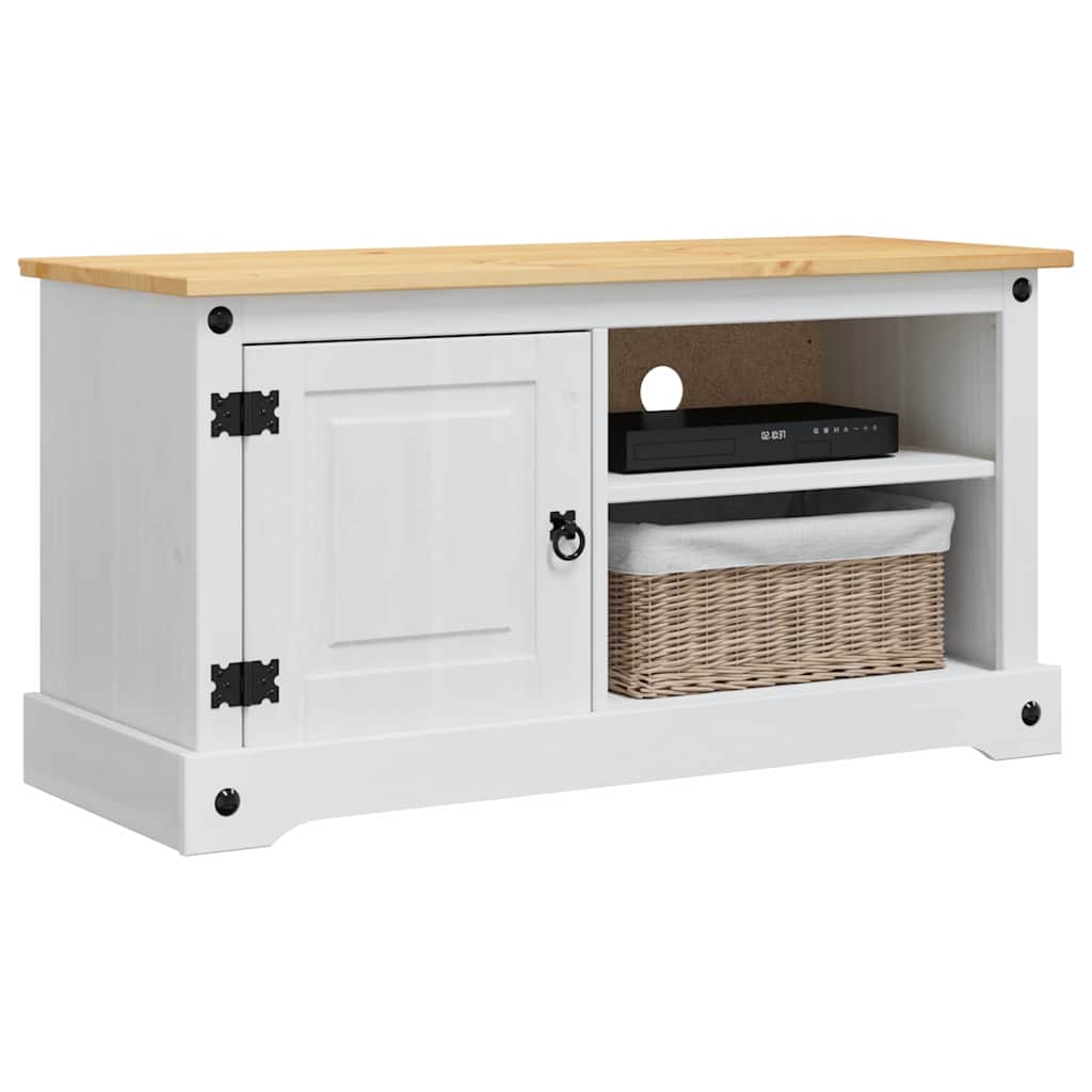 vidaXL Szafka pod telewizor Corona Biały 100 x 40 x 52 cm