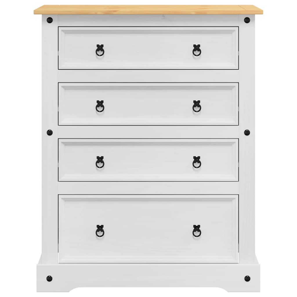 vidaXL Skrzynie do przechowywania Corona Biały 92 x 48 x 114 cm