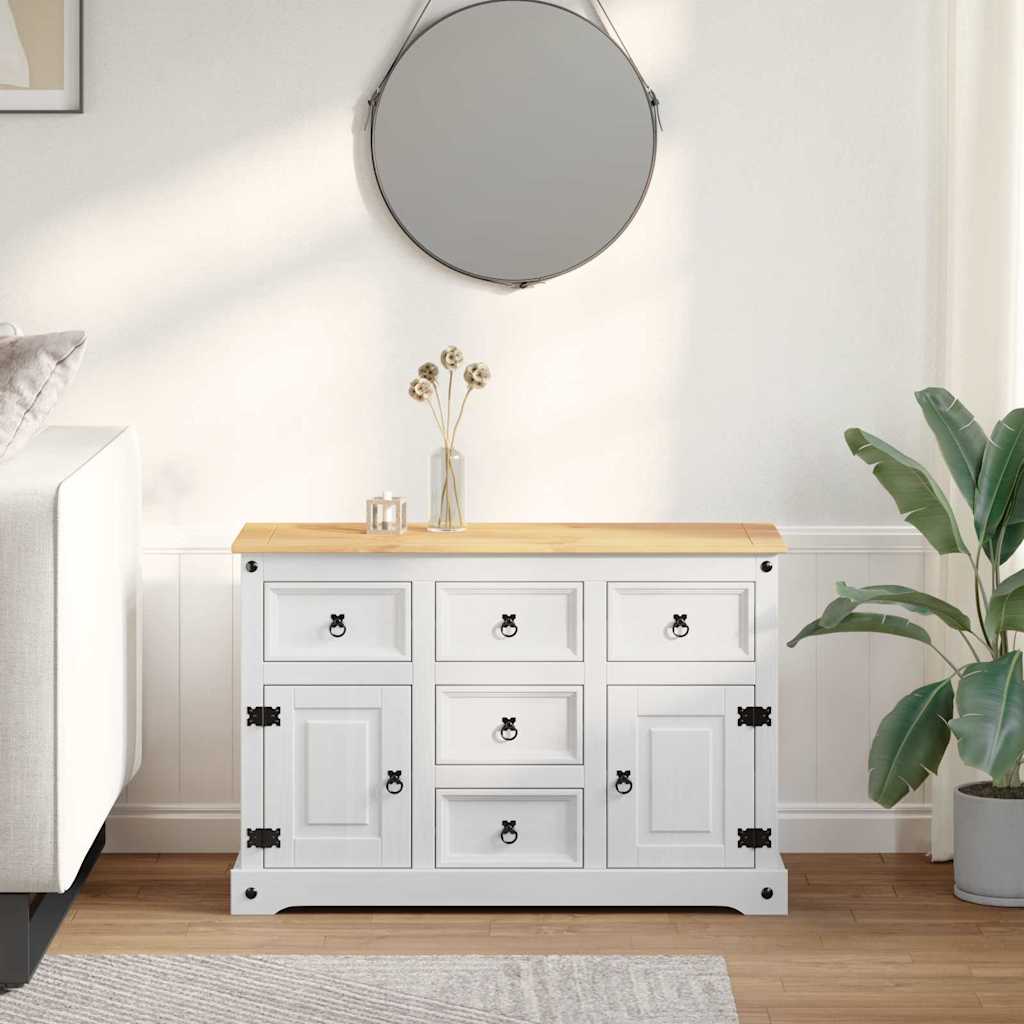 vidaXL Skrzynie do przechowywania Corona Biały 112 x 40 x 75 cm
